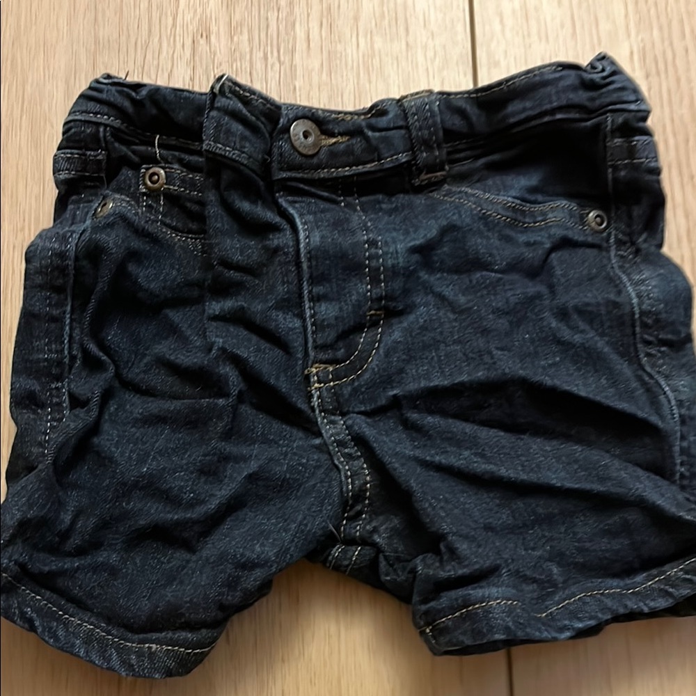 Wrangler Blue Denim Cut-Off Shorts Frayed Hem